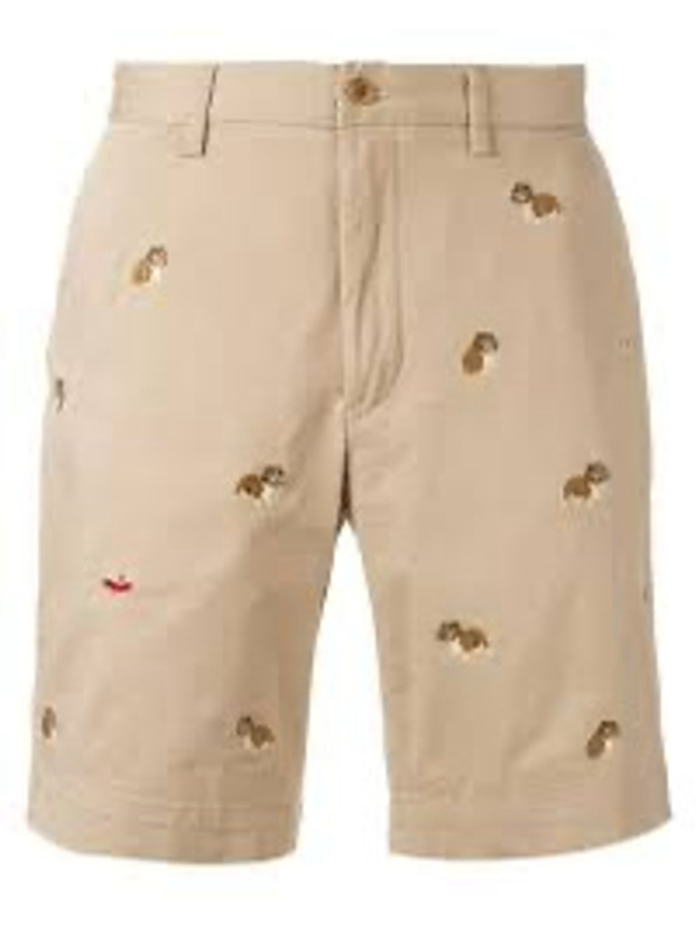 Polo Ralph Lauren Flat Front Embroidered Bulldog Chino Shorts Men's Size 38